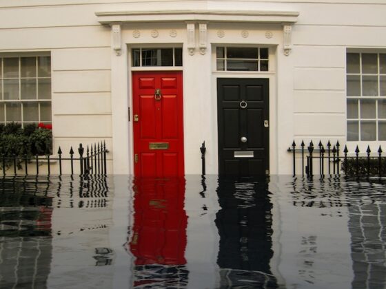 flooded homes