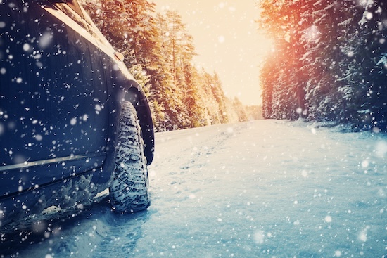 car in snow